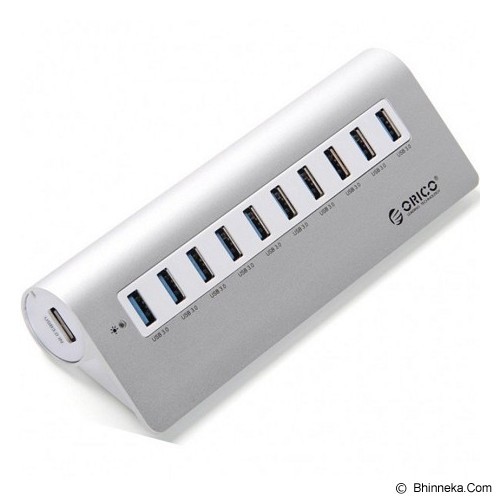 ORICO M3H10 10 Ports USB 3.0 Hub with 12V/3A Power Adapter [ORI-USB-CHG-M3H10-SLV] - Silver